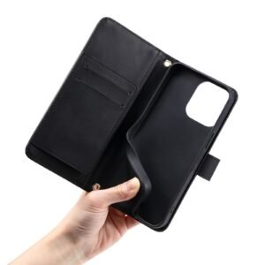 For iPhone 16 Pro Ring Buckle Rhombic Leather Phone Case